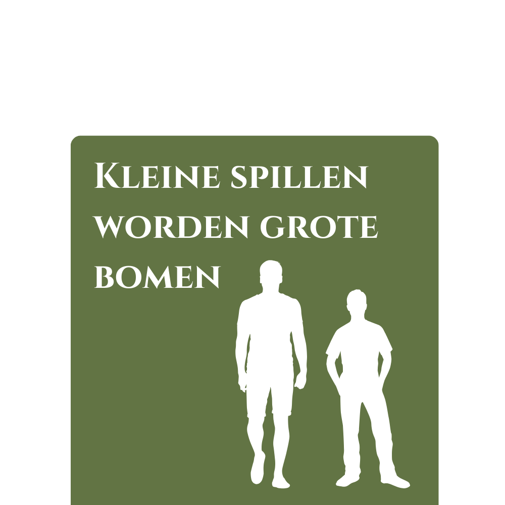 Kleine spillen, worden grote bomen